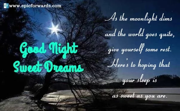 Good night message quote