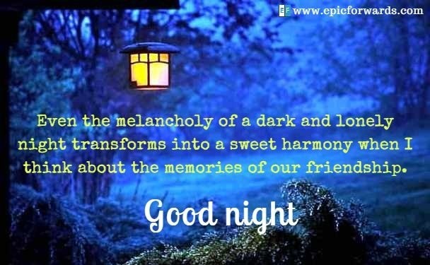 Good night message quote
