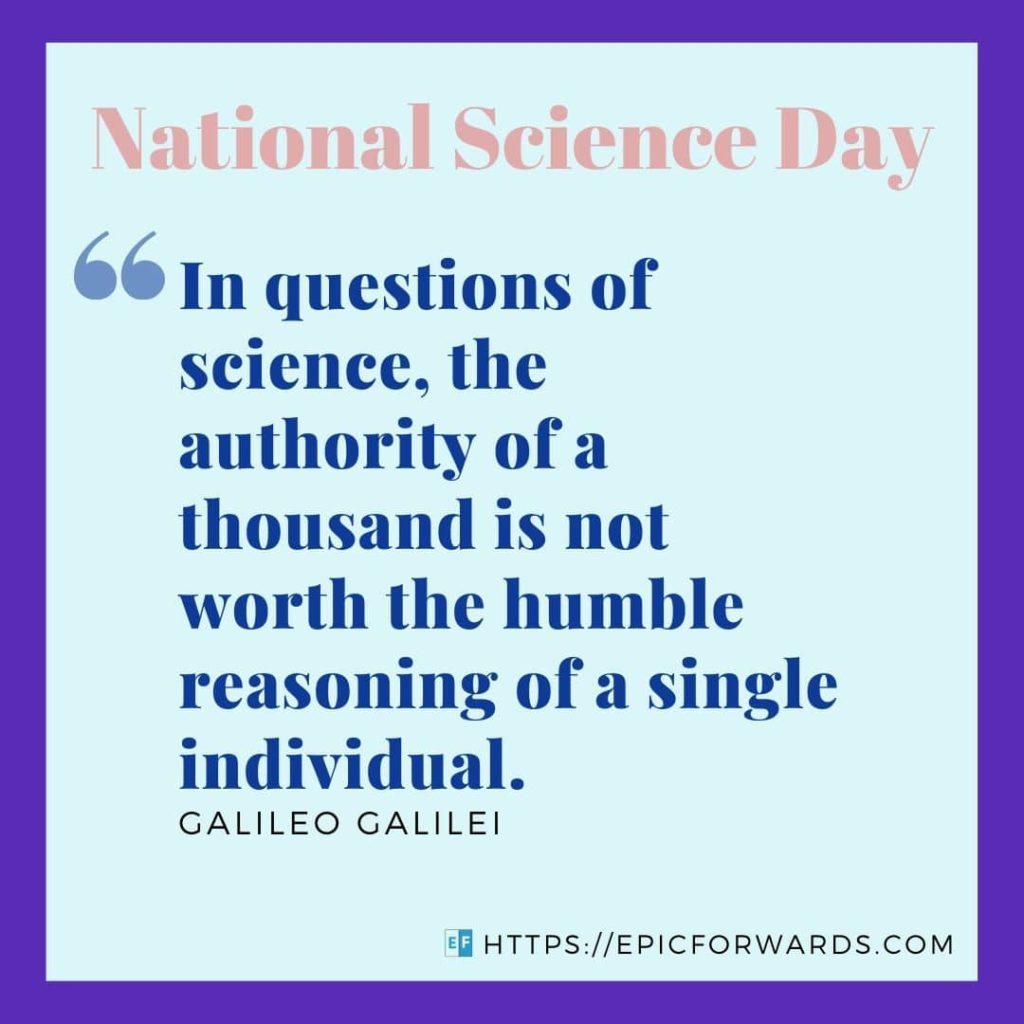 National Science Day Quote